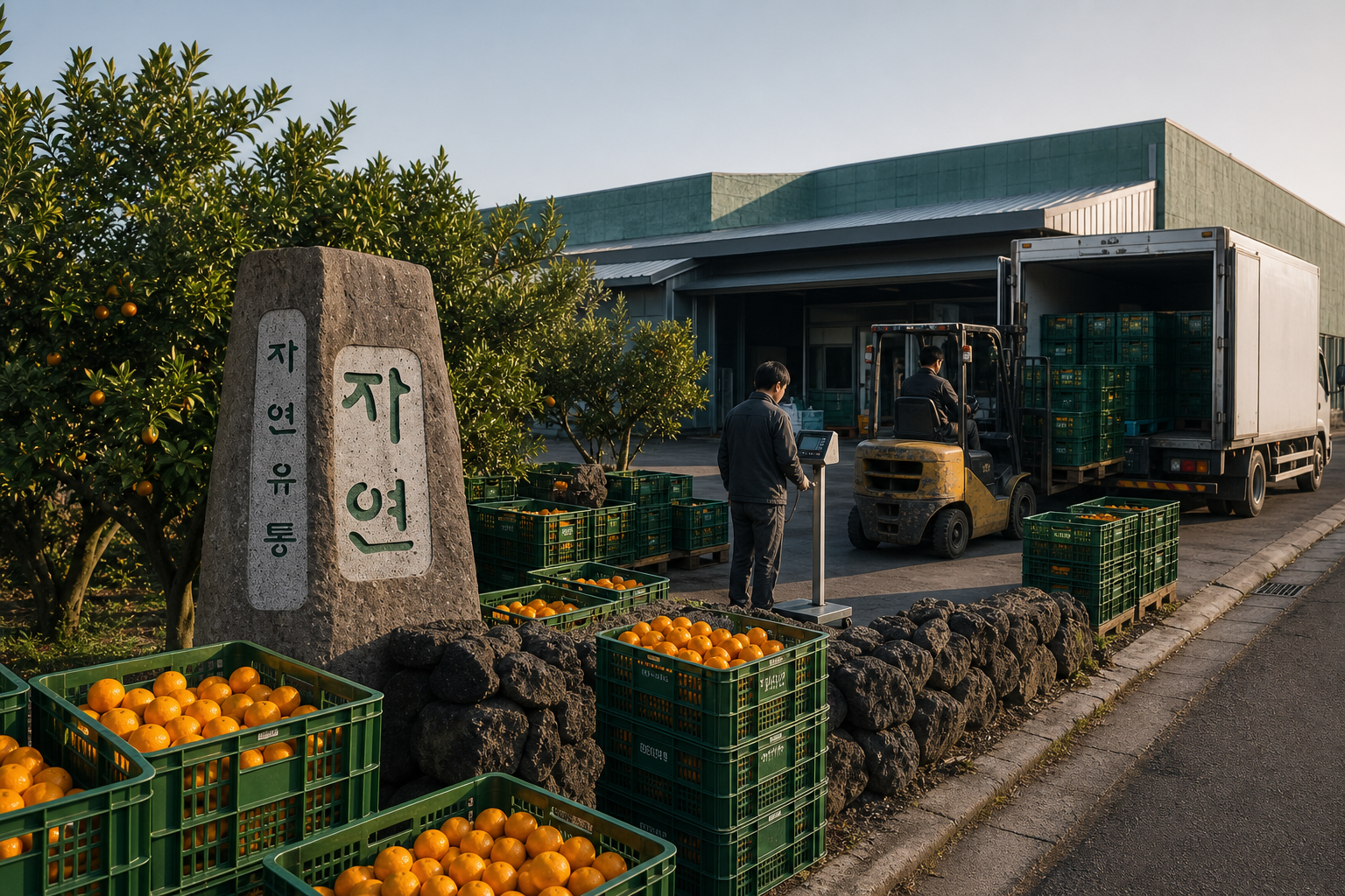 제주 감귤 산지 입고